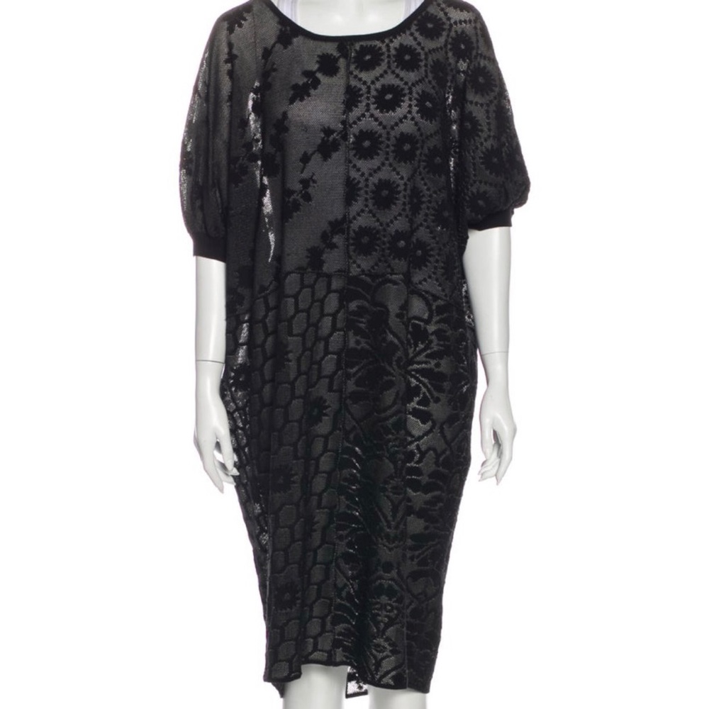Opening Ceremony midi dress mesh/embroidered